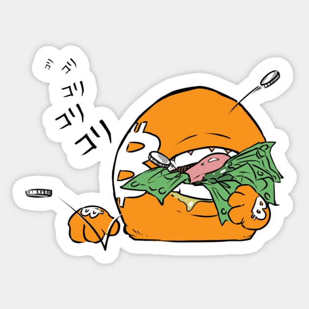 BitCoin Monster Sticker by JuanWheyne